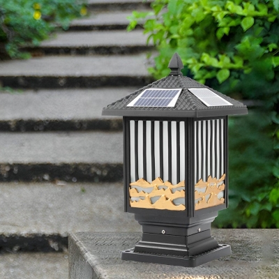 Durable Solar and Wired Fence Post Lights with Remote Control, Energy-Saving, Rustproof Aluminum, High Transmittance Frosted Glass for Outdoor Use