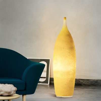 Modern Resin Tank Out Floor Lamp, Elegant Vase Design, LED Lighting, 4 Colors for Indoor &amp; Outdoor Ambiance