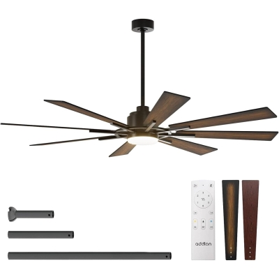 72 in. Huge Black Ceiling Fan with Remote Control, Modern Contemporary Farmhouse Ceiling FansDimmable Noiseless Ceiling Fan for Bedroom Living Room Dining Room