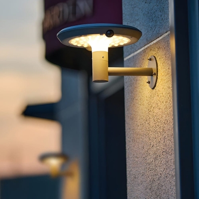 Charming Mushroom-Shaped Waterproof Solar Wall Light with 360&deg; Dual Motion Sensors for Gardens, Patios, Villas, and Facades