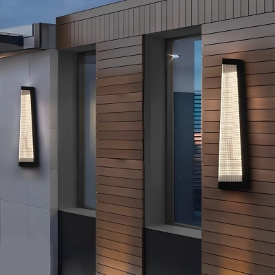 Stainless Steel Outdoor Wall Light with Transparent Acrylic Lampshade, Rustproof, Waterproof, and Bright for Corridors, Doorways, and Garages