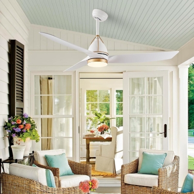 56 in. White Best Outdoor Ceiling Fan with Light Remote Control for Patio, Modern Reversible Indoor Ceiling Fan for Bedroom Living Room