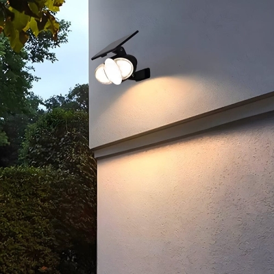 Durable Solar Motion Security Light with Adjustable LED Heads, Wide 120&deg; Sensing Range, and Automatic Activation for Outdoor Spaces