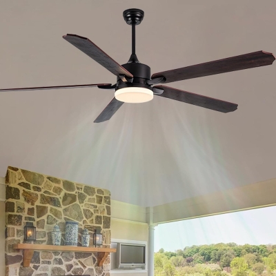 76 in. Large Remote Control Ceiling Fan and Light, Stylish Ceiling Fans, Contemporary Farmhouse Industrial Ceiling Fan Light for Patio Living Room Bedroom
