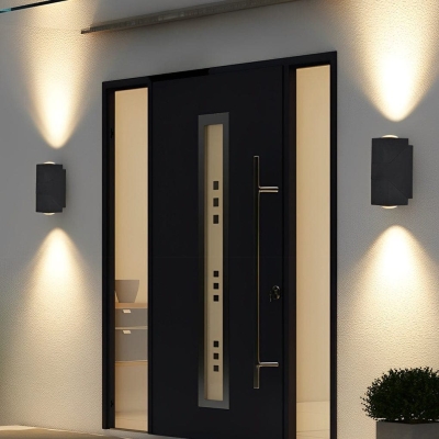 Durable Waterproof Outdoor Wall Light with 180&deg; Rotatable Rustproof Aluminum Body and Motion Sensor for Energy-Efficient Multi-Angle Lighting
