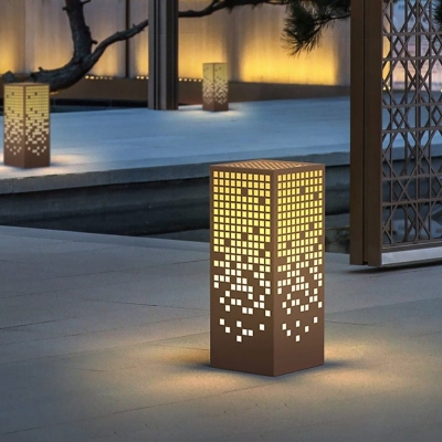 Elegant Stainless Steel Outdoor Garden Light with Classic Asian Design, High Temperature Resistance, and Warm Bright Light for Patios and Gardens