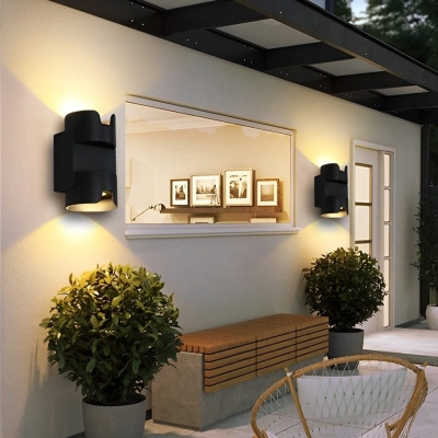 Energy-Efficient Waterproof Aluminum Wall Lamp with COB Light Source, High Transmittance Lens, and Artistic Design for Outdoor Use