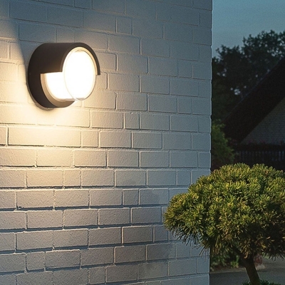 Elegant Double Layer Lampshade Outdoor Wall Light, Sandblasted Aluminum, Waterproof, Heat &amp; Impact Resistant for All Weather Conditions