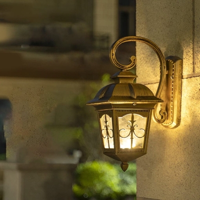 Durable Retro Outdoor Wall Light, Die-Cast Aluminum, Waterproof &amp; Rustproof, E27 Lamp Head, Black/Bronze, Ideal for Garden, Terrace, Balcony