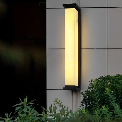 Classic Black Waterproof Outdoor Wall Lamp, Stainless Steel, Rustproof, Stylish Design, Warm Light for Porch, Garden, Backyard, Hallway