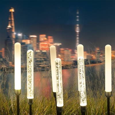 Waterproof and Rust-Proof Reed Outdoor Garden Lights, Acrylic and Stainless Steel, Perfect for Landscaping, Backyard, Park, and Path