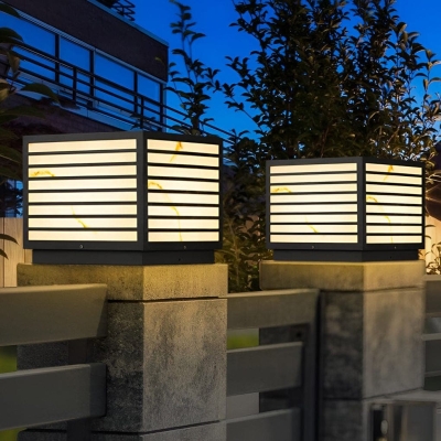 Solar-Powered Fence Post Light for Outdoor Patio, Courtyard, Garden, and Lawn, Automatic Charging and Intelligent Light Control for Safety and Comfort