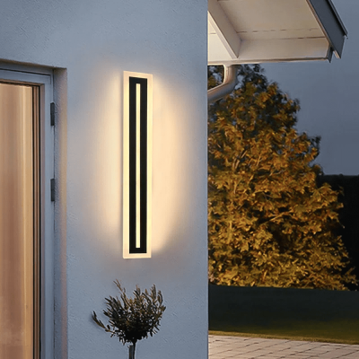 Outdoor Black Modern LED Wall Lights, Exterior Wall Light for Porch Patio Living Room Bedroom