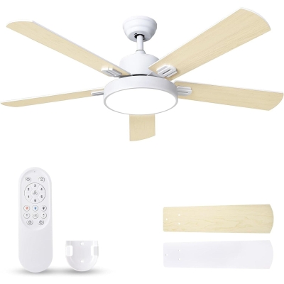 52 in. Ceiling Fan with Light and Remote, Reversible Ceiling Fan Winter Summer, Dimmable Modern Ceiling Fan for Living Room Bedroom Dining Room