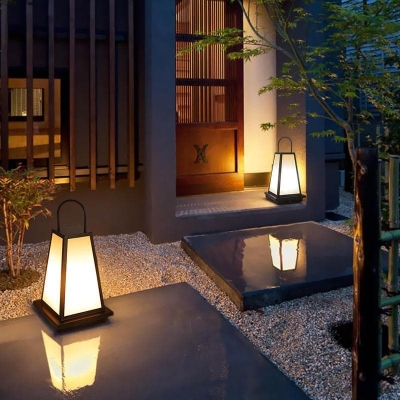 Minimalist Retro Outdoor Lantern Lights for Patio, Pathway, or Lawn, Sturdy Metal Base with Hook Design, Perfect for Enhancing Your Outdoor Space