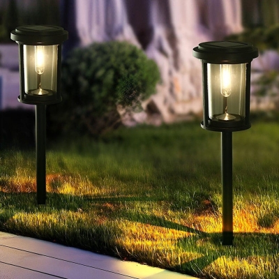 Durable Aluminum Solar Post Light with High Brightness LED, Glass Shade, Automatic Day/Night Function, Waterproof &amp; Rustproof for Outdoor Pathways