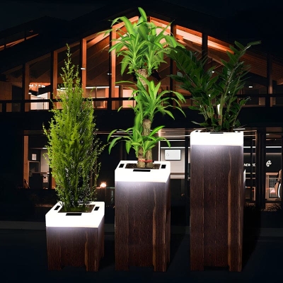 Exquisitely Crafted Solar Flower Pot Lights, Waterproof, Rustproof, Long-Lasting Outdoor Lamps with Warm White &amp; RGB Options in 3 Sizes