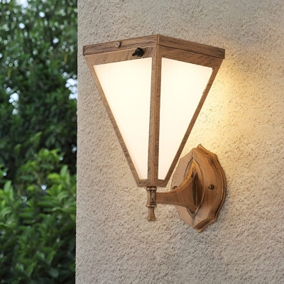 Energy-Efficient Solar LED Outdoor Wall Lamp with Iron Frame and Acrylic Shade, Automatic Day/Night Operation, Weatherproof Design