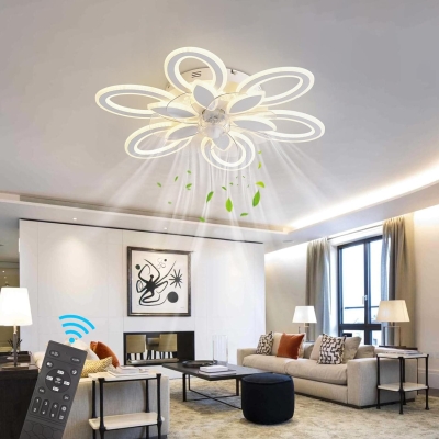 Ceiling Fans with Lights, Modern Dimmable Chandelier Ceiling Fan with Remote Control for Living Room Bedroom Dining Room