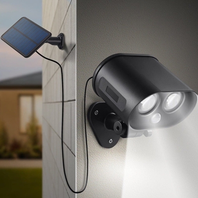 Waterproof Outdoor Wall Light with 360&deg; Adjustable Solar Panel, Versatile Solar-Powered Porch Light for Patio, Garden, Garage, Parking Lot