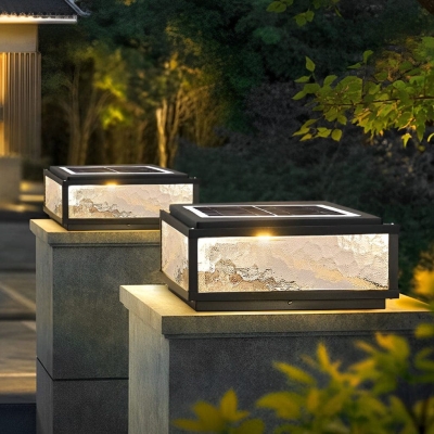 Durable Aluminum Outdoor Post Light with Unique Bright Lampshade, Waterproof, Rustproof, and Solar-Powered for Automatic Night Illumination