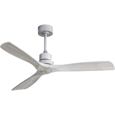 52 in. Ceiling Fan NO Light, 3 Blade Ceiling Fan with Remote, Reversible Ceiling Fan for Bedroom Living Room Porch, Modern Outdoor Ceiling Fan