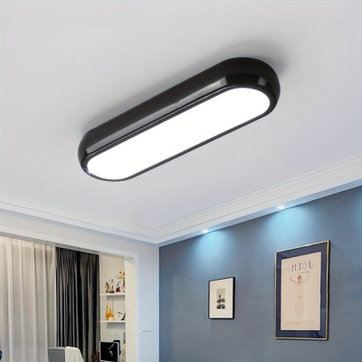 Modern Flush Mount LED Linear Ceiling Light Ceiling Lamp, Wraparound-Shaped Ceiling Light Fixture for Hallway Kitchen Dining Room Closet