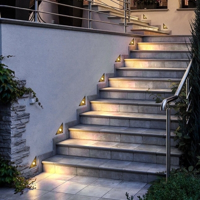 Recessed Step Light with Double Layer Waterproof Technology, Durable Aluminum and Tempered Glass, Bright Avant-Garde Style for Stairs and Outdoor Spaces