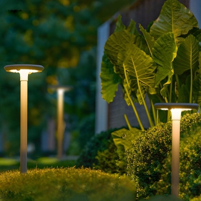 High-Efficiency Solar Garden Lights with Dual Motion Sensors and 360&deg; Coverage, Elegant Aluminum Design for Paths, Gardens, and Courtyards