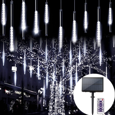 Weather-Resistant LED Meteor Shower Lights for Outdoor Holiday Decoration, Auto On/Off, Solar-Powered, Perfect for All Climates