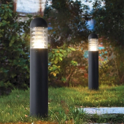Durable Aluminum Lawn Lamp with Waterproof Base, Shatter-Resistant Glass Shade, and Self-Cleaning Design for Comfortable Outdoor Lighting