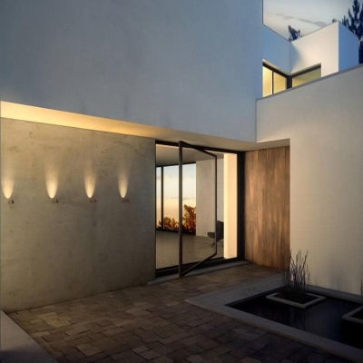 Elegant Waterproof Exterior Porch Lights with Candle-Like Glow, Available in Black or White, Perfect for Outdoor Wall Illumination
