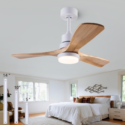 36 in. Ceiling Fan with Light and Remote, Modern Outdoor Fan, Indoor 3 Blade Wood Ceiling Fan for Kids' Room Bedroom, Office Ceiling Fan