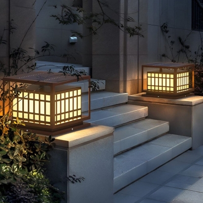 Stainless Steel Outdoor Solar Deck Post Light with LED, Waterproof and Rustproof, Warm Bright Light for Villa, Fence, Lawn, Garden