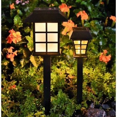 Rust-Resistant Waterproof Solar Pathway Lights, Square Pavilion Design for Garden, Patio, Lawn, and Outdoor Decor