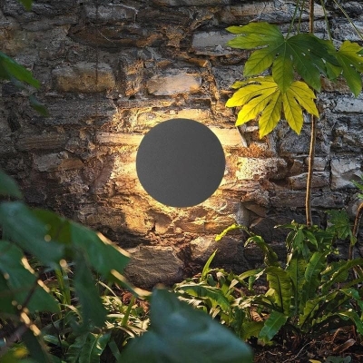 Modern Aluminum Outdoor Wall Lights, Minimalist Square Flat Frames for Garden and Porch, Eye-Catching Full Moon Effect Lighting