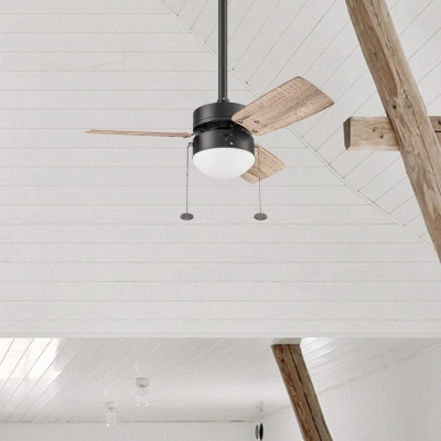 30 in. Contemporary Ceiling Fan, Indoor LED Ceiling Fan with Light, Pull Chain, Reversible Fan for Summer Winter, Bronze Modern Fan with Light