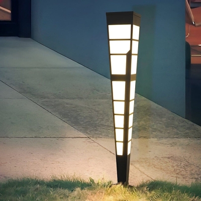 Durable Stainless Steel Outdoor Pathway Light with Imitation Marble Lampshade, Waterproof, Rustproof, Ideal for Patios, Gardens, and Courtyards