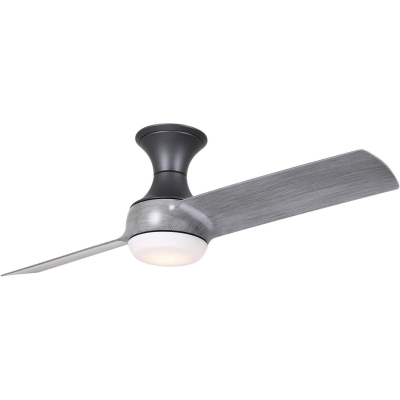 54 in. 2-Blade Contemporary Ceiling Fan with Integrated LED Light in Graphite