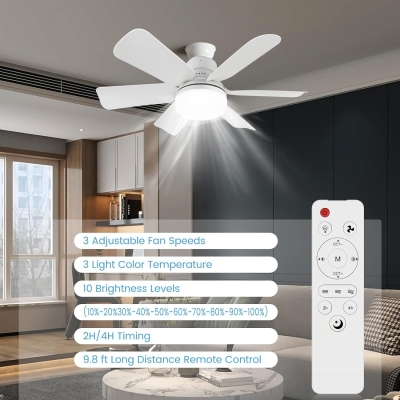 20 in. Compact Ceiling Fan, Screw In Ceiling Fan, Socket Fan Light with Remote