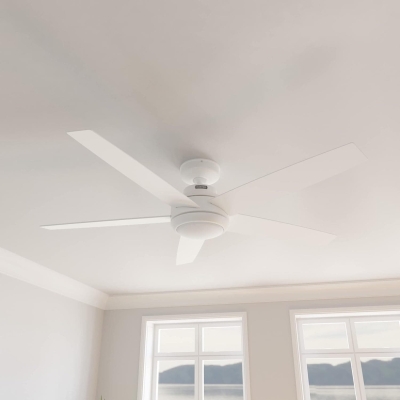 52 in. White Ceiling Fan with LED Light Kit and Remote, Metal Ceiling Fans