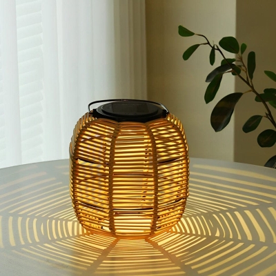 Durable Solar-Powered Rattan Outdoor Garden Light, Elegant, Weather-Resistant, and Energy-Saving Decoration for Yard and Home