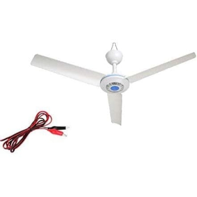 28 in. High Speed 12V DC Ceiling Fan, Portable Ceiling Fan, Outdoor Fan for Gazebo with Light