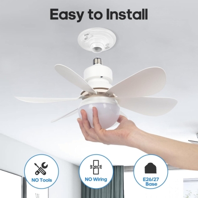 Remote Control Ceiling Fan and Light, Dimmable LED Fan Light for Bedroom Dining Room Dining Room Kitchen Home, Office Ceiling Fan