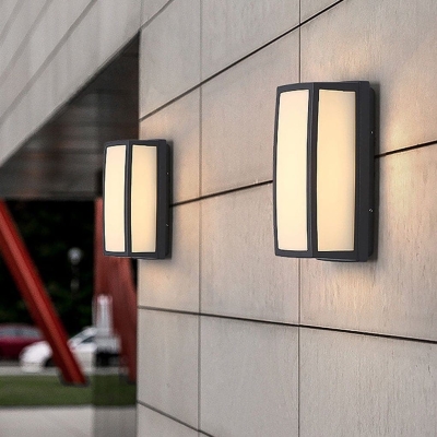 Stylish Double-Layer Lampshade Outdoor Wall Light, Waterproof, Dustproof, Aluminum Die-Casting Sconce for Front Door Security and Exterior Lighting