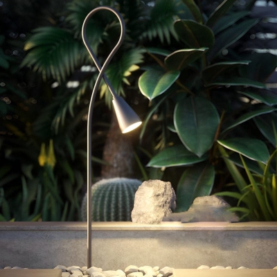 Versatile Outdoor and Indoor Landscape Light with High Brightness COB Lamp Beads, Flower Design, and Rustproof Black Aluminum Body for Long-lasting Use