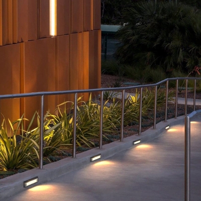 Durable Die-Cast Aluminum LED Step Light with PC Shade for Outdoor Stairs, Hallways, Driveways, and Patios, Weatherproof and Stylish