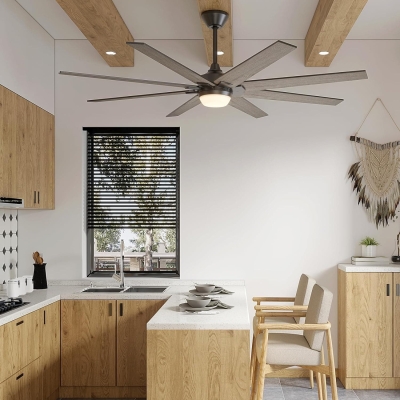 72 in. Large Contemporary Ceiling Fan with Frosted Glass, Remote Control Ceiling Fan with Light, Cathedral Ceiling Fan