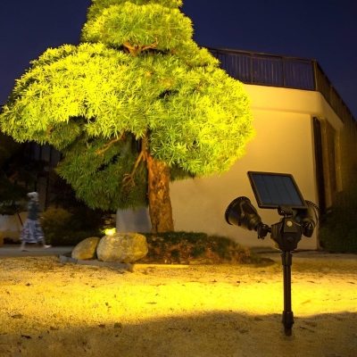Solar Outdoor Spotlights with 10m Sensing Distance, 150&deg; Range, 4 Adjustable Modes, 10-Hour Runtime, Auto On/Off, Multi-Angle Design for Gardens