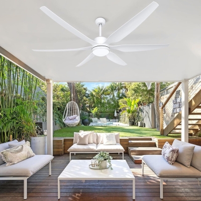 66 in. Large Remote Control Ceiling Fan and Light, Modern Contemporary Ceiling Fan for Patio Porch Garage, Indoor Ceilig Fan for Living Room Bedroom